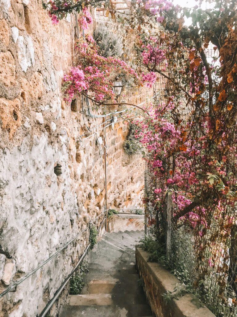 pathway in positano, italy