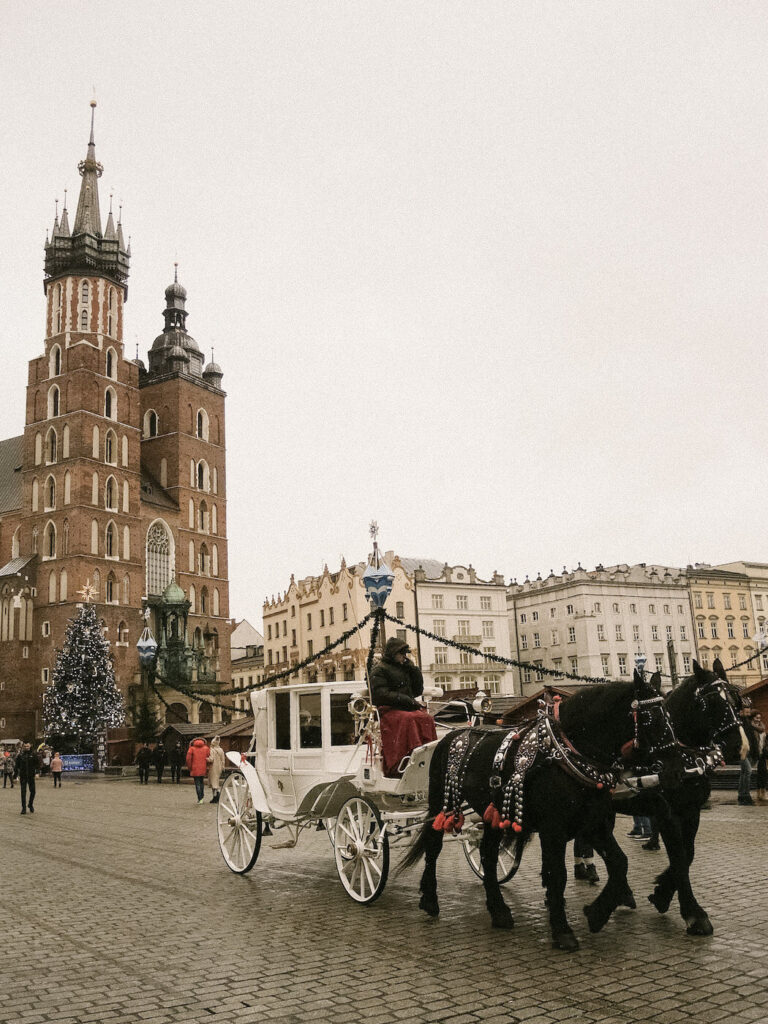 Old Town Square in Krakow, Poland