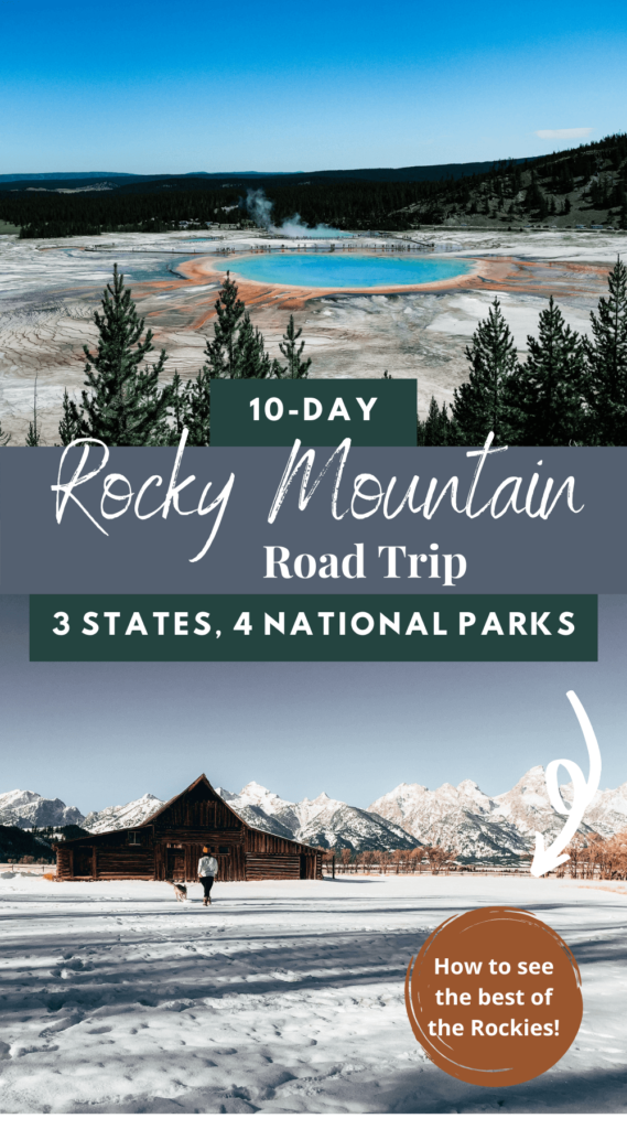 This Rocky Mountain road trip is the best way to see the Rockies! It'll take you through Montana, Wyoming, and Colorado to see Glacier National Park, Yellowstone National Park, Grand Teton National Park, and Rocky Mountain National Park. This is one of the best USA road trips you can take! USA road trip | montana road trip | wyoming road trip | colorado road trip | USA travel | USA national parks | montana travel | wyoming travel | colorado travel