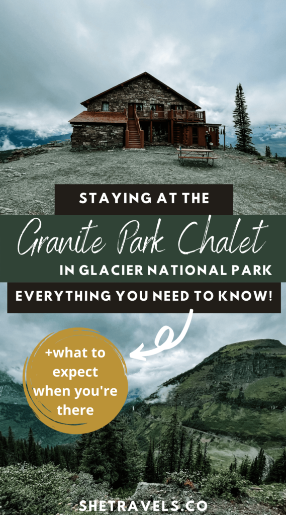 I'm sharing what it was like staying at the Granite Park Chalet! This is a chalet in Glacier National Park that you have to hike to and it was such a cool experience. | montana travel | hiking in glacier national park | hiking in montana | best national park | highline trail hike | what to do in montana | things to do in glacier national park 