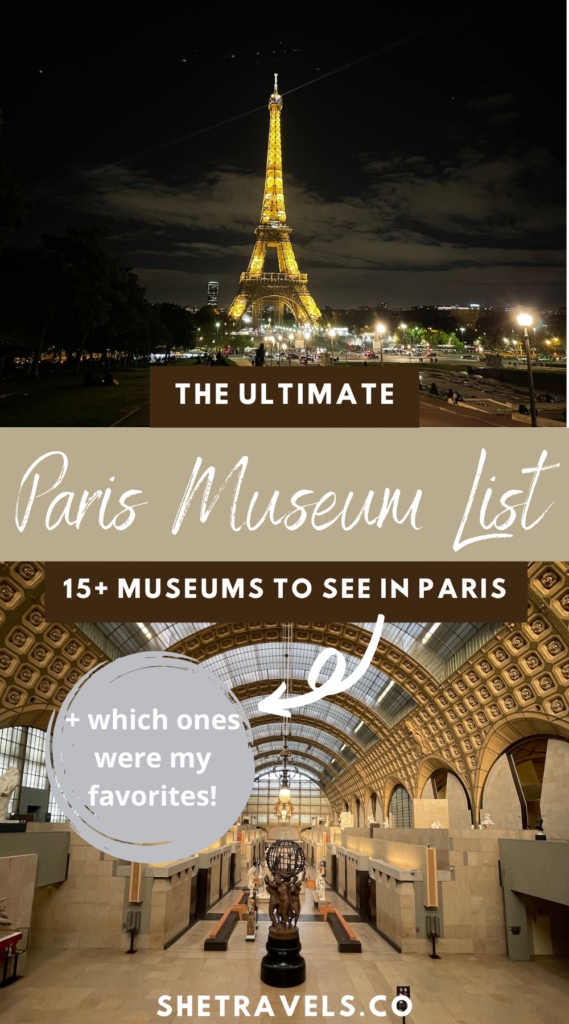 The ultimate Paris Museum List that will share the best museums in Paris. This is the place to start when planning your Paris trip. | paris travel | europe travel | france travel | what to do in paris | what to see in paris | paris museums 